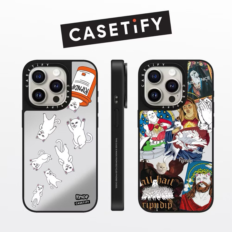 CASETIFY MIRROR TPU CAT ANGEL PHONE CASE IPHONE 17 17Air 17Pro 17Promax  16 16PRO 16PROMAX 15 15PRO 