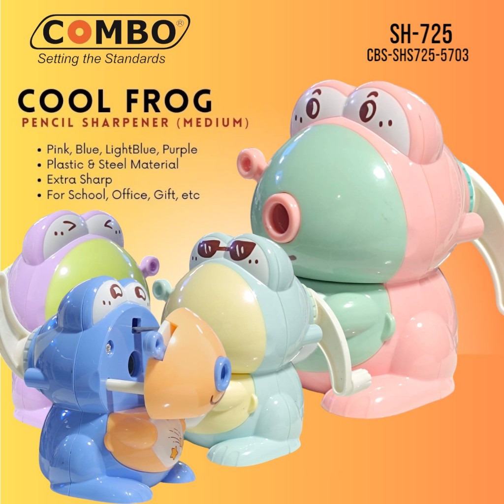 

Serutan Pensil Putar / Rautan Meja Lucu / Pencil Sharpener SH-725 / Serutan Pensil FROG / Table Mechanical Sharpener COOL FROG