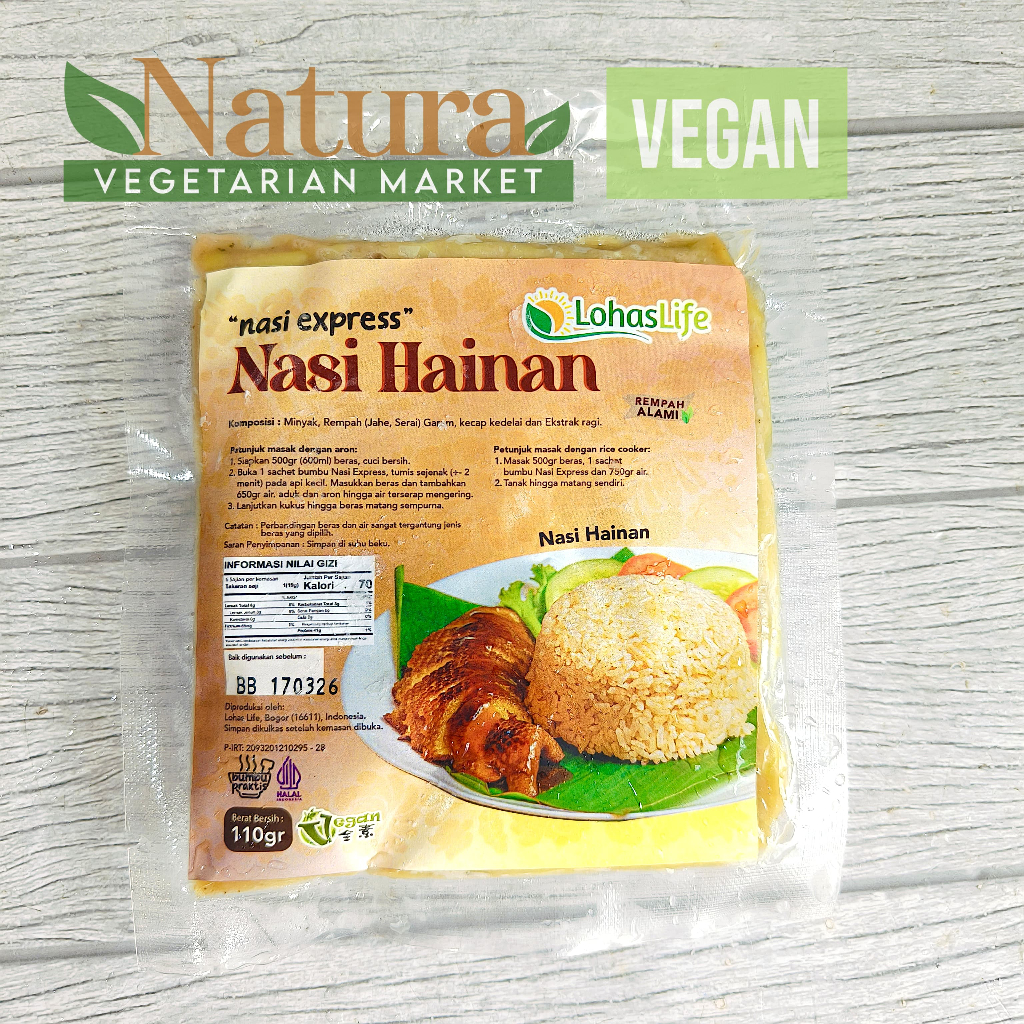 

Bumbu Lengkap Nasi Hainam Vegetarian Vegan 110gr Beku