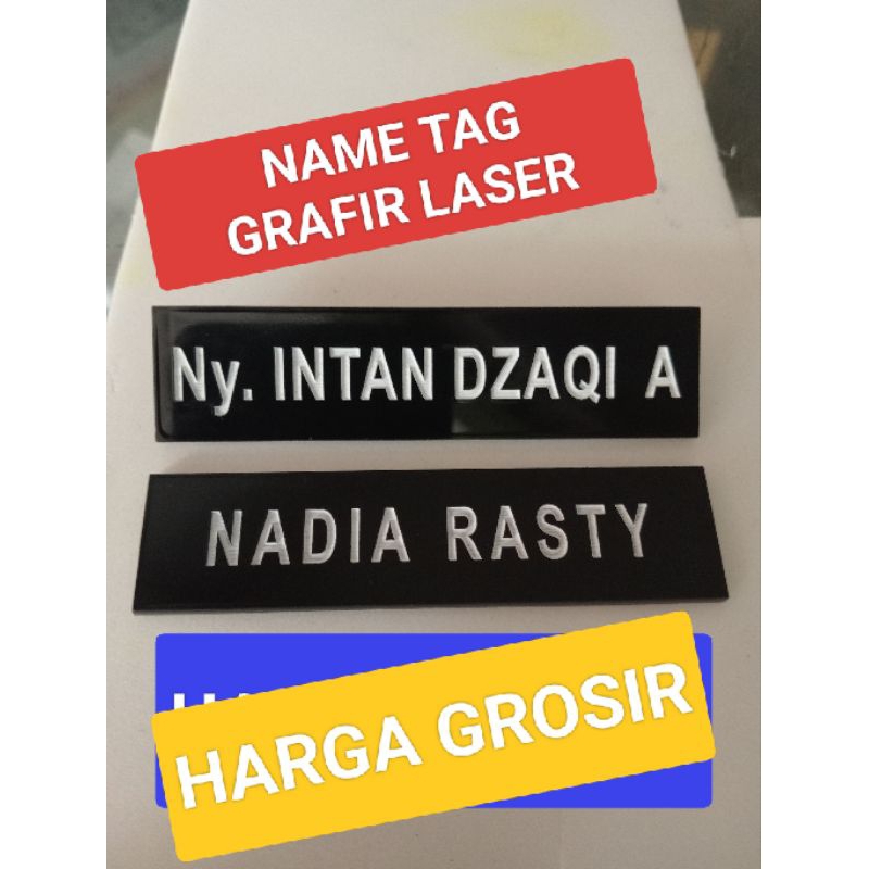 

NAME TAG CETAK LASER GRAFIR HARGA GROSIR