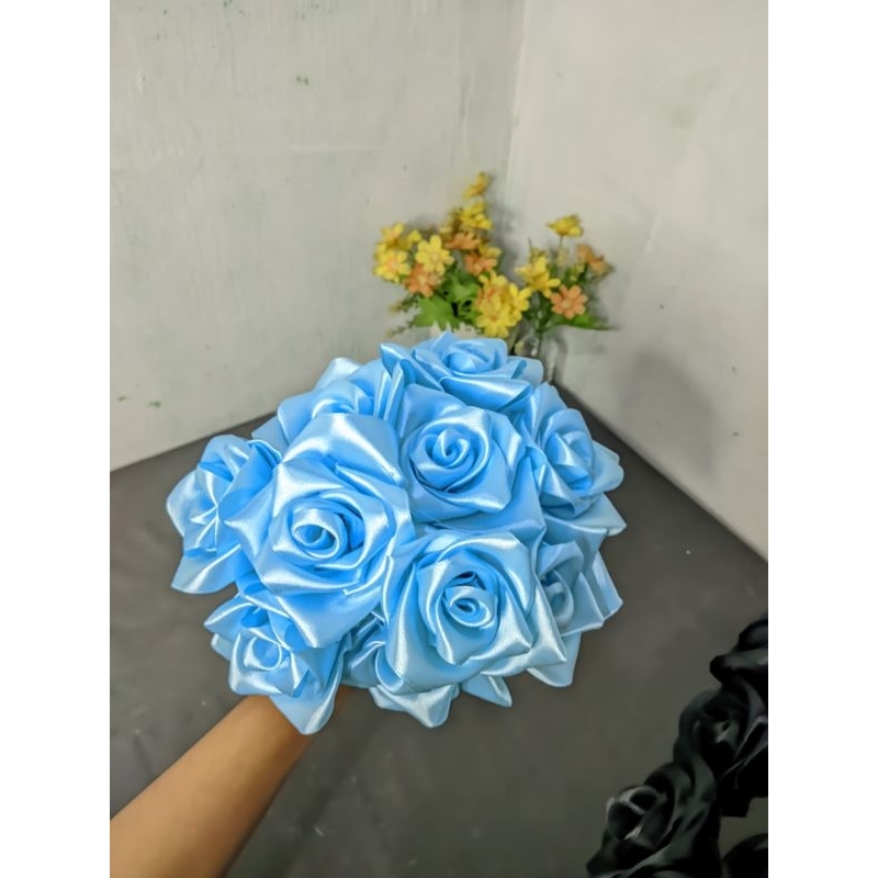 bunga pita satin, buket bunga pita satin, pita satin, bunga satin, gitf buket, buket, buket bunga