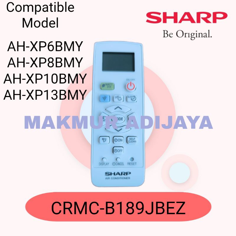 Remot AC sharp Inverter CRMC-B189JBEZ MENJADI CRMC-B202JBEZ Original AH-XP6BMY 8BMY 10BMY 13BMY