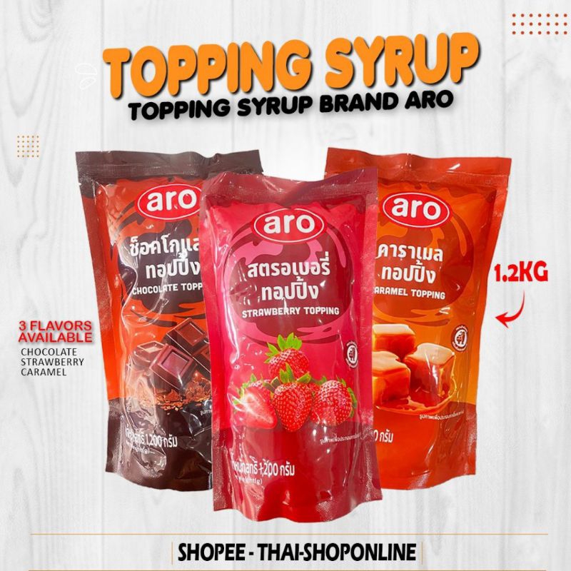 

ARO Thailand Topping REPACK Syrup Saus Caramel Coklat 250g 500g