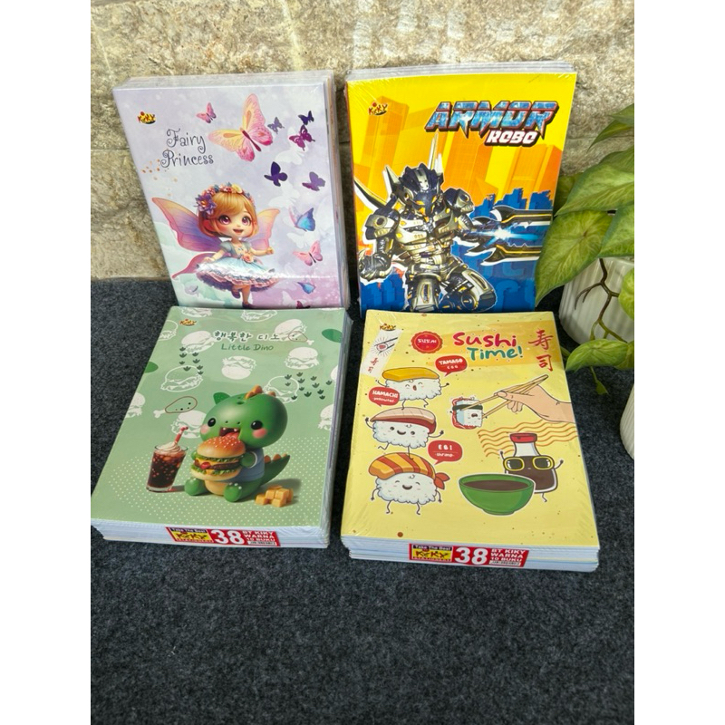

BUKU TULIS KIKY 38 MOTIF KARAKTER ISI BUKU GARIS WARNA 1 PACK 10 PCS