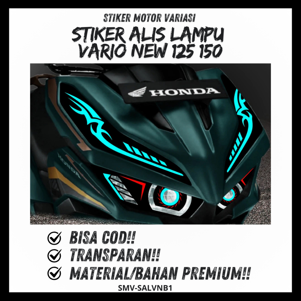 Stiker Variasi Lampu Alis Motor VARIO 125 NewSticker Lampu Vario 150 NEW