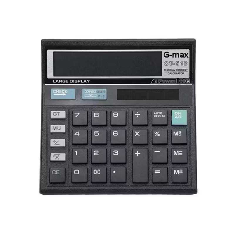 

Kalkulator Layar Digital Hitam 2 Power Kakulator Besar 12 Angka