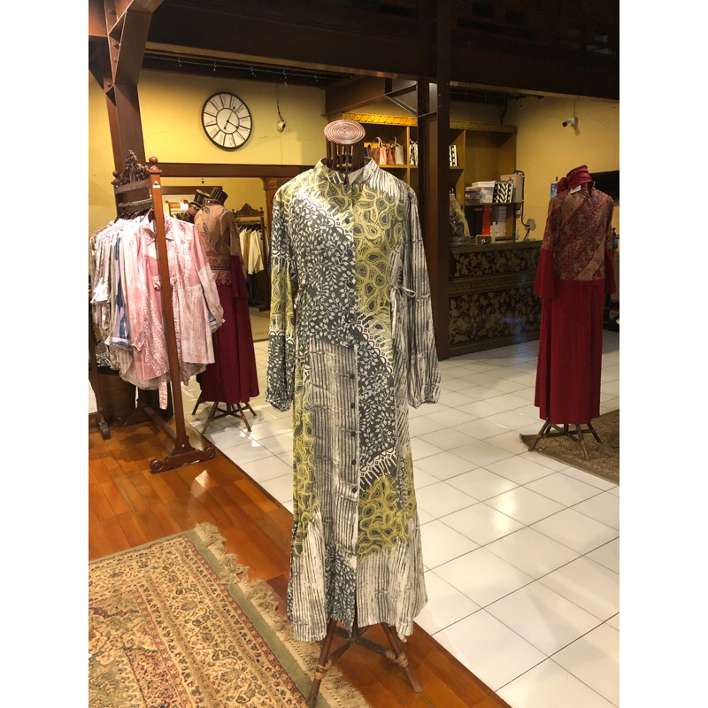 fero dress size L ceruti batik abstrak baju wanita kaftan lebaran muslim cantik branded dian pelangi