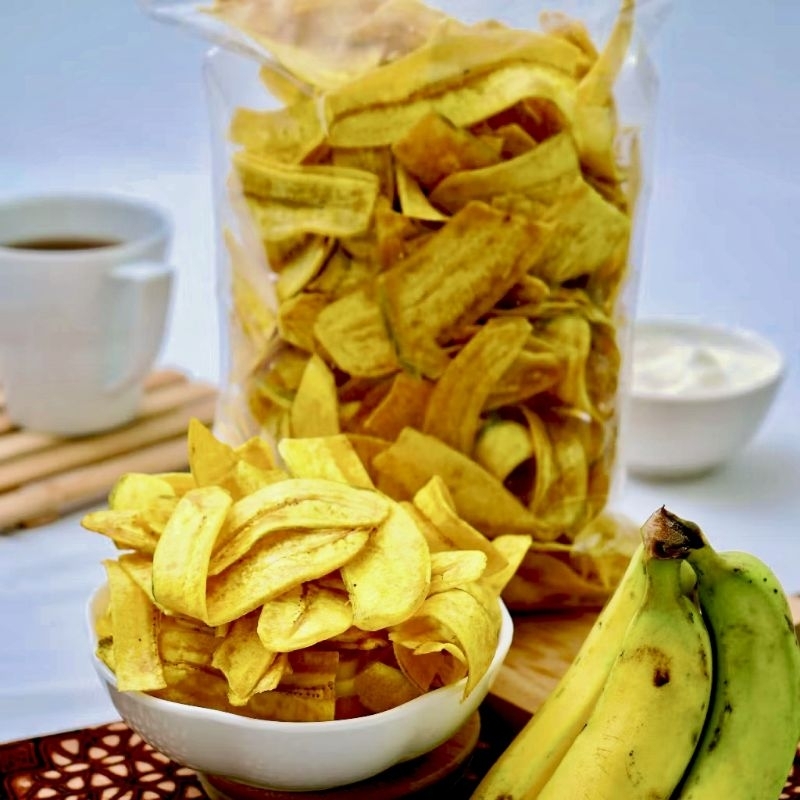 

Kripik Pisang Asin Gurih 500gr Kripik Pisang Kepok