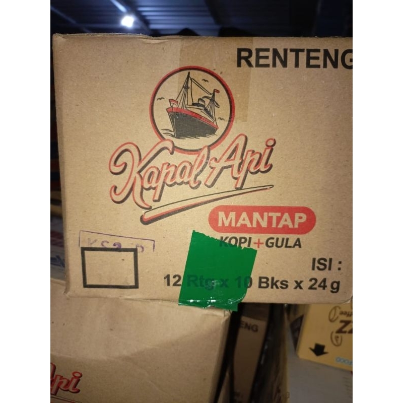 

Kapal Api Mantap kopi + gula 1 karton