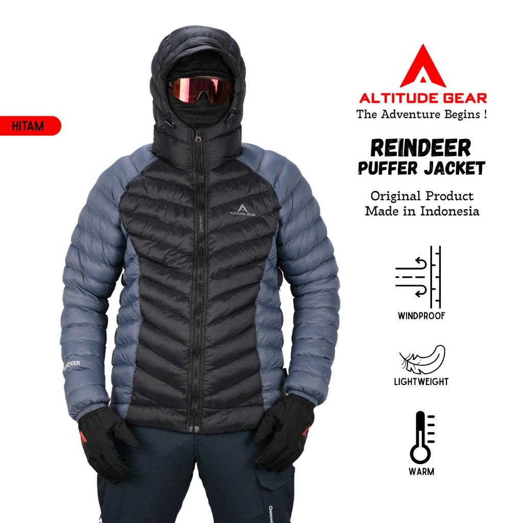 Jaket Gunung Dacron Puffer Gelembung Outdoor Pria Wanita Altitude gear Reindeer
