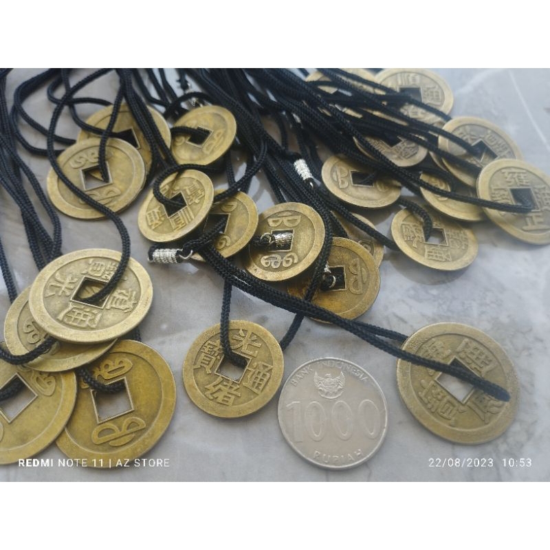 kalung picis buat anak tali hitam dan terompah