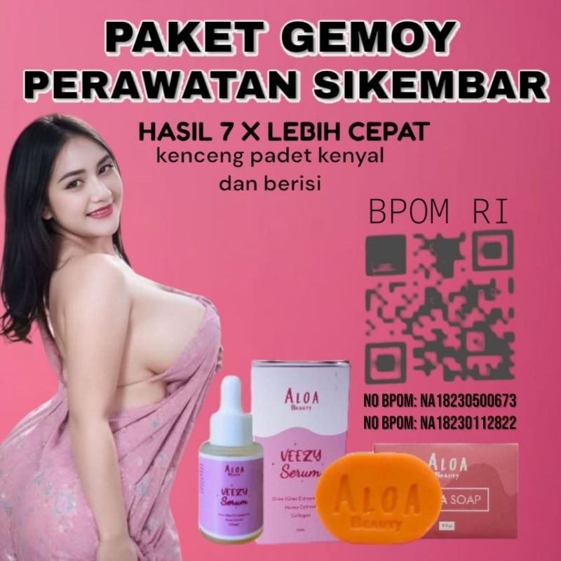 sabun dan serum aloa beauty resmi BPOM paket perawatan payudara gemoy kencang padat berisi