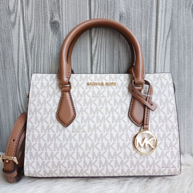 MK Sheila Small Satchel Bag In Vanilla n