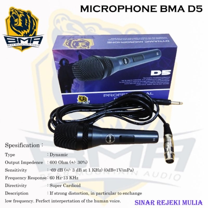 MICROPHONE KABEL D5 BMA MIC KABEL BMA D5