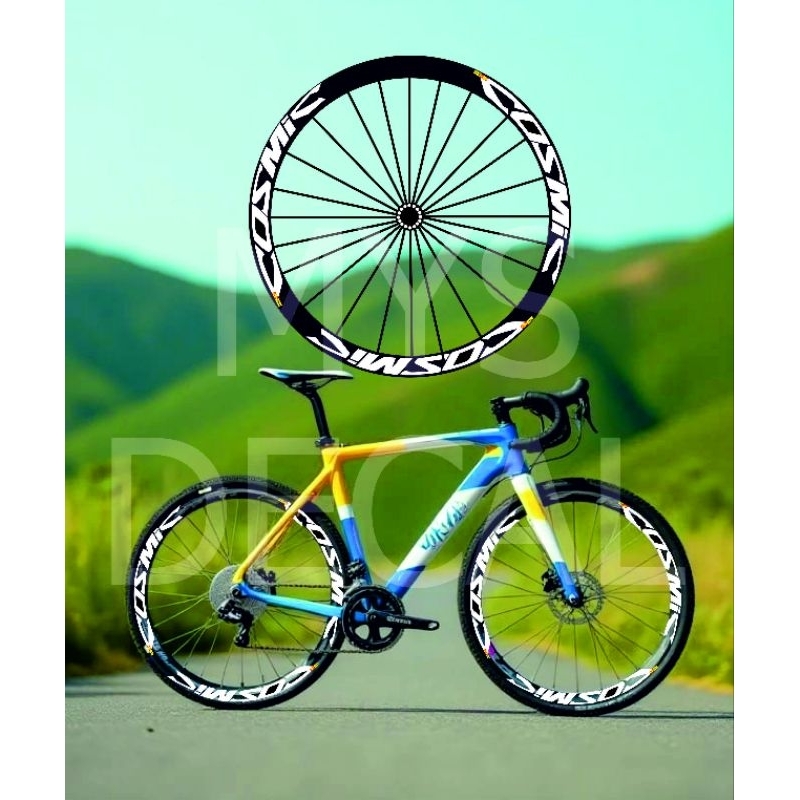 Stiker velg fixie cosmic 2,5 cm