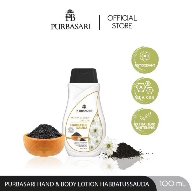 purbasari Hand & Body Lotion Zaitun | Hand & Body Lotion - Habbatussauda 100mm