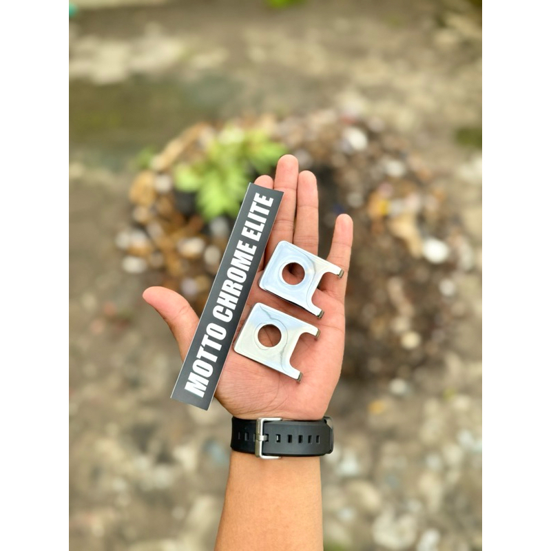 plat kupingan cover arm srem stelan rante rantai tiger revo tiger lama tirev tilam original crom