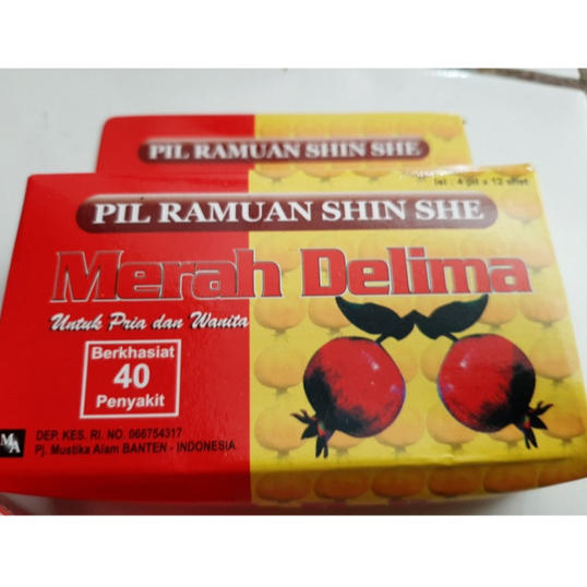 KAPSUL MERAH DELIMA OBAT ASAM URAT REMATIK PEGAL LINU ISI 12 SACHET