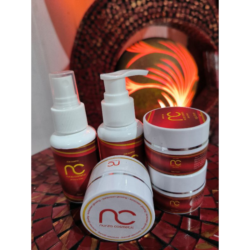 paket lengkap skincare Nurzacosmetics+suncren glow NC