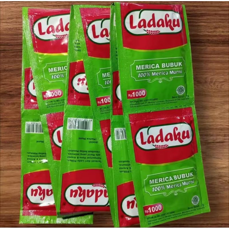 

ladaku merica bubuk 1 renceng isi 12 sachet