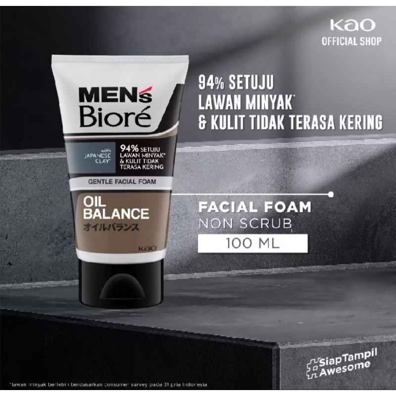 biore facial foam mens biore oil balance sabun muka