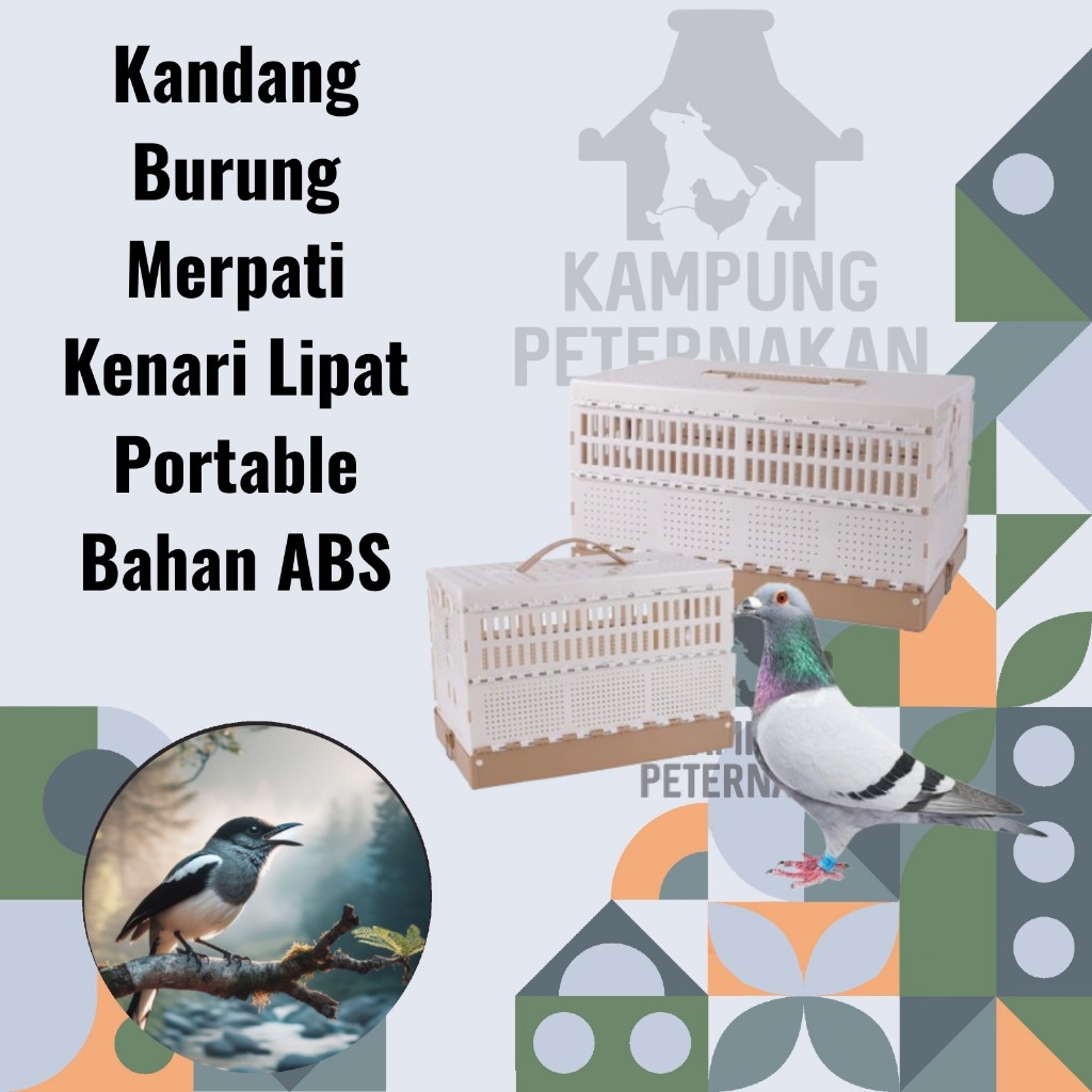 Dondang Sangkar Burung Kandang Lipat Burung Merpati Kenari Bahan ABS
