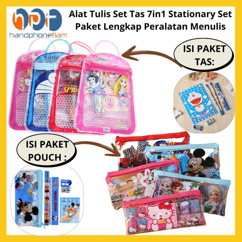 

Alat Tulis Set Tas 7in1 Stationary Set Paket Lengkap Peralatan Menulis Anak Cocok Untuk Hadiah Ulang