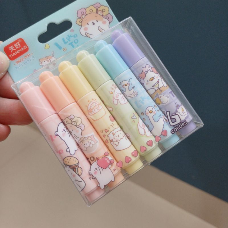 

Stabilo highlighter animal lucu isi 6 H168