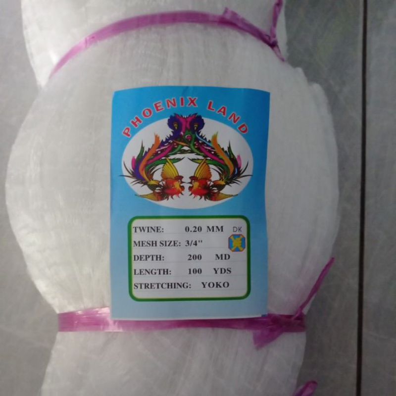 Jaring Ikan Ukuran 0,20 3/4 Inci Panjang 200 Meter untuk Bahan Jala Pukat