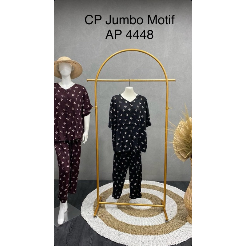 One Set harian JUMBO, Baju Tidur Adem bahan katun rayon