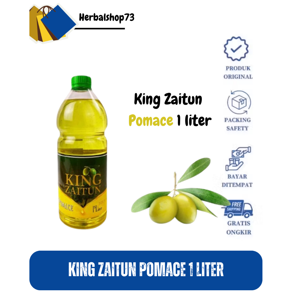 Minyak Sayur Zaitun Kemasan 1Liter Untuk Kebutuhan Memasak - Minyak Zaitun King Pomace Olive Oil