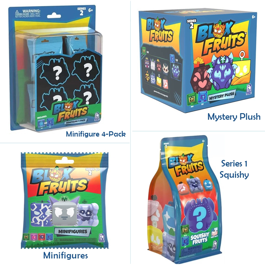 BLOX FRUITS SERIES 1 Squishy SERIES 2 Minifigure 4-Pack Assortment Plush (Figure Random/Acak) ORIGIN