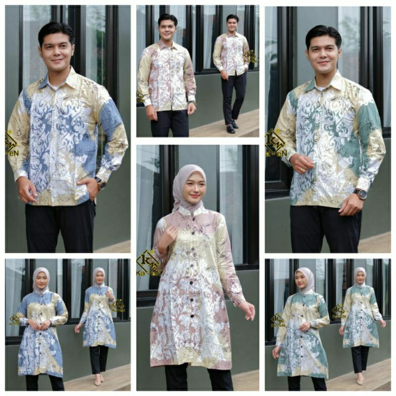 Tunik Batik Couple Dres Batik Couple Baju Batik Couple Batik Modern Batik Seragam Batik