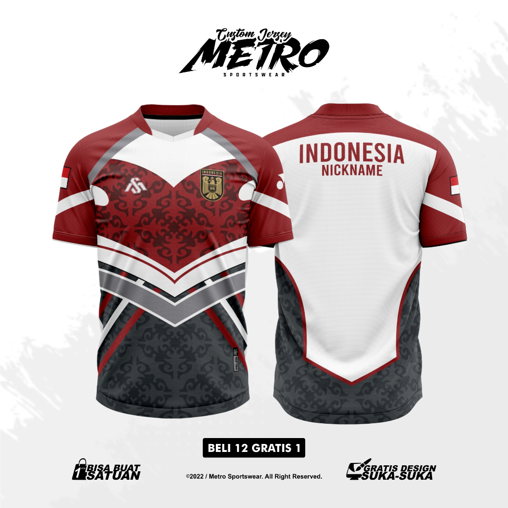 Jersey Badminton Free Design Custom Full Printing