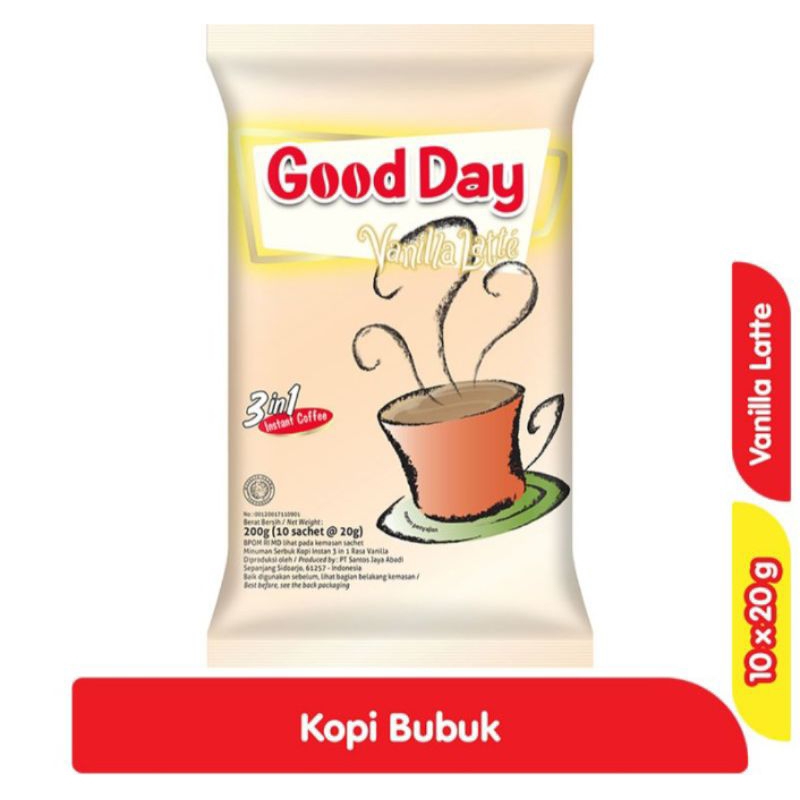 

Good Day Kopi Instant 3 in 1 Vanilla Latte 10 x 20 g
