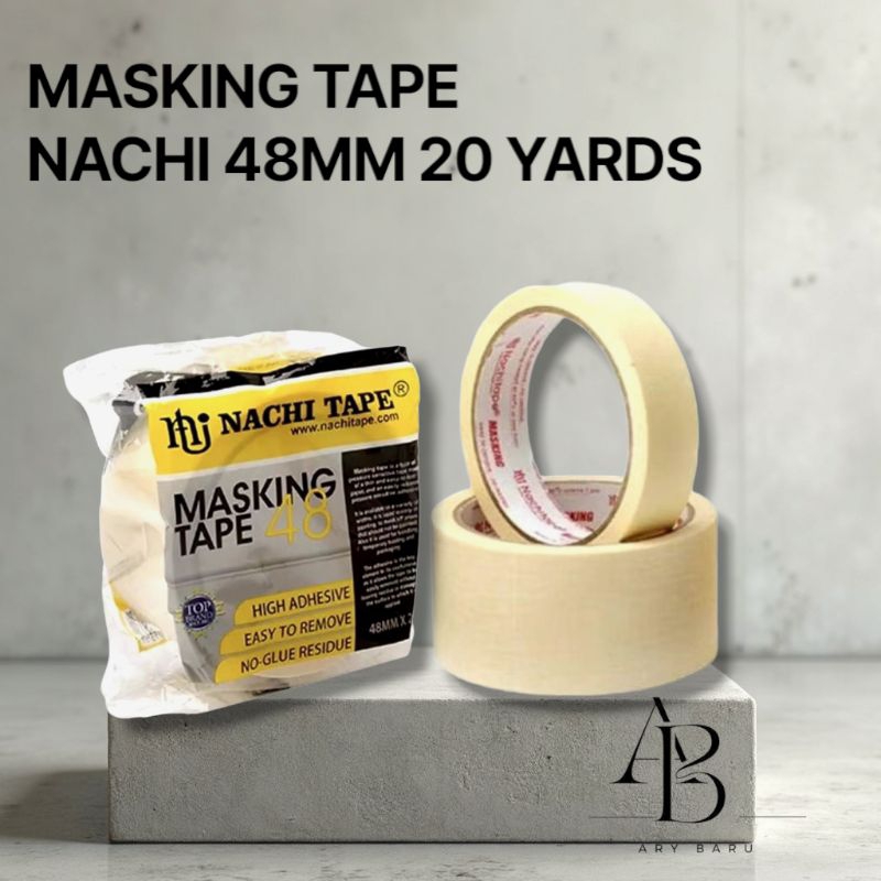 

Isolasi Kertas Besar Solatip isolasi kertas Marking Tape Nachi Tape 48 mm 20yard Termurah Ary Baru Store