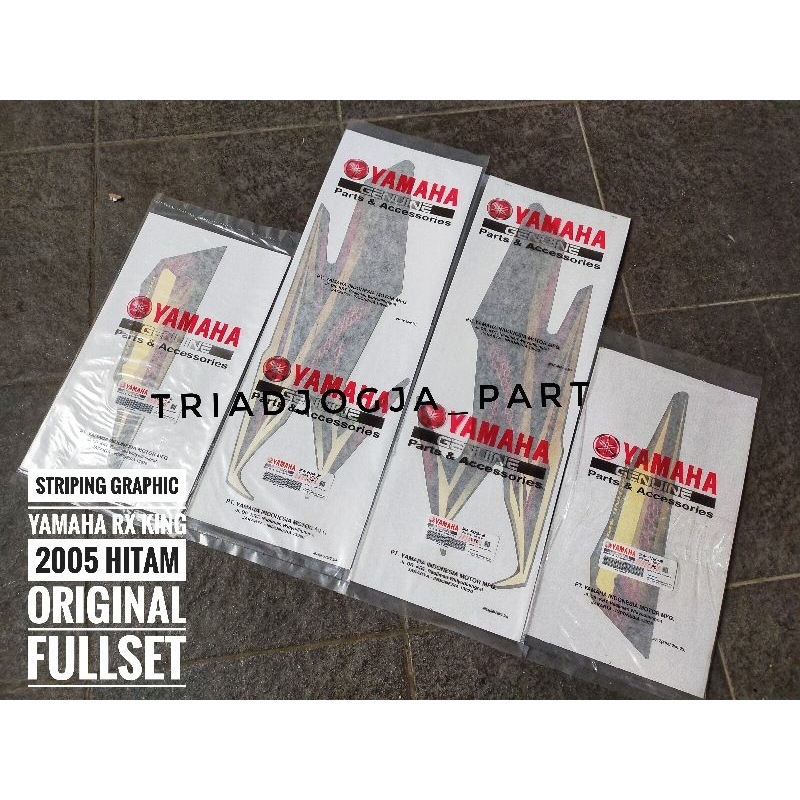 striping sticker decal graphic lis rx king rxking 2005 hitam biru hitam original