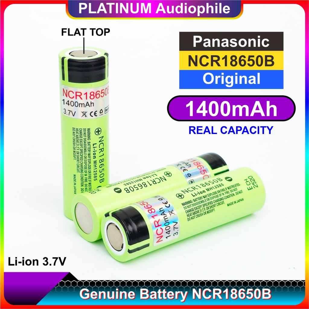 Baterai 18650 Panasonic 1400MAH 3.7V - 4.2V Original Battery Lithium Li-ion NCR 18650B