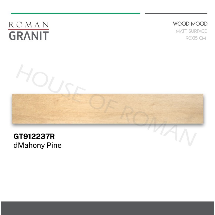 RomanGranit Wood Mood GT912237R - dMahony Pine 90x15 / granit kayu / lantai kayu granit / keramik ka