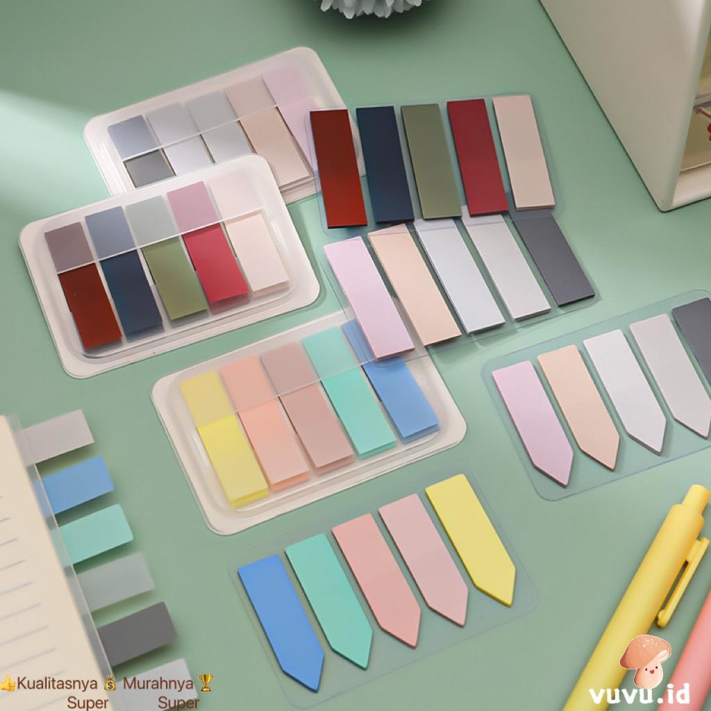 Sticky Note Macaron Morondi Catatan Tempel 100 Lembar Set Memo Notes Index Mark / Sticky  Notes Tran