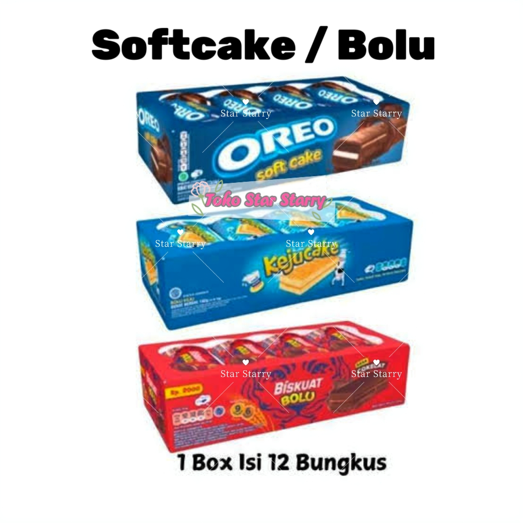 

[Per Pack] Oreo Bolu Softcake Box 12x16g Untuk Camilan bersama keluarga Snack Viral Halal Mui