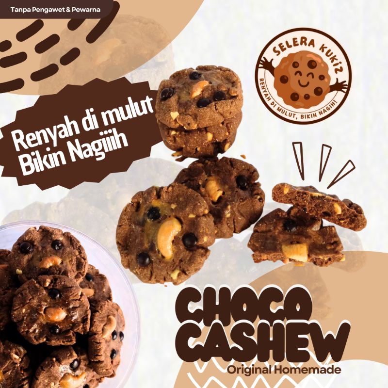 

Selera Kukiz Choco Cashew Wisman Kue Kering Original Homemade 500gram