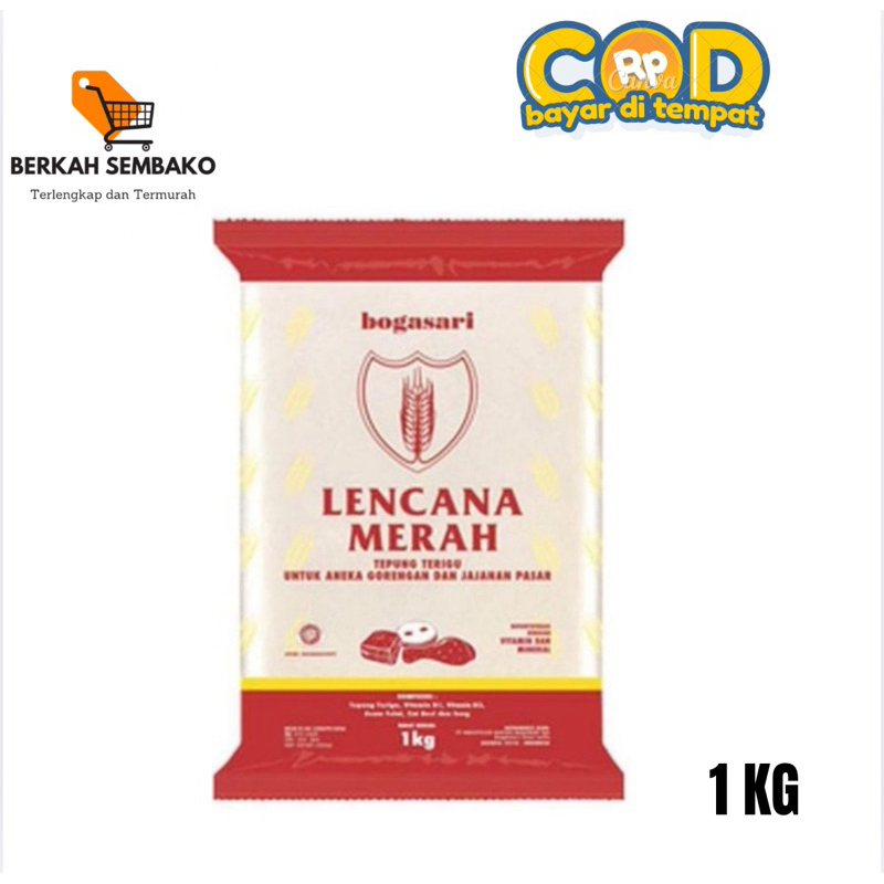 

LENCANA MERAH tepung terigu kemasan 1 kg