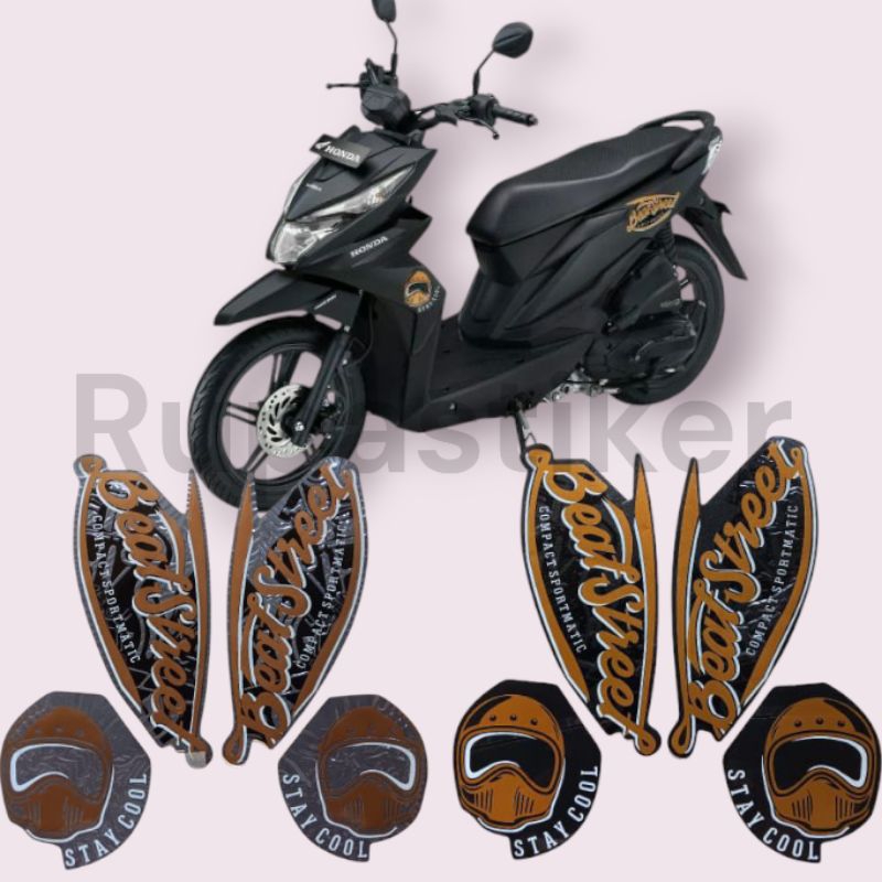 stiker striping skotlet lis body motor honda beat street fi cbs esp tahun 2018