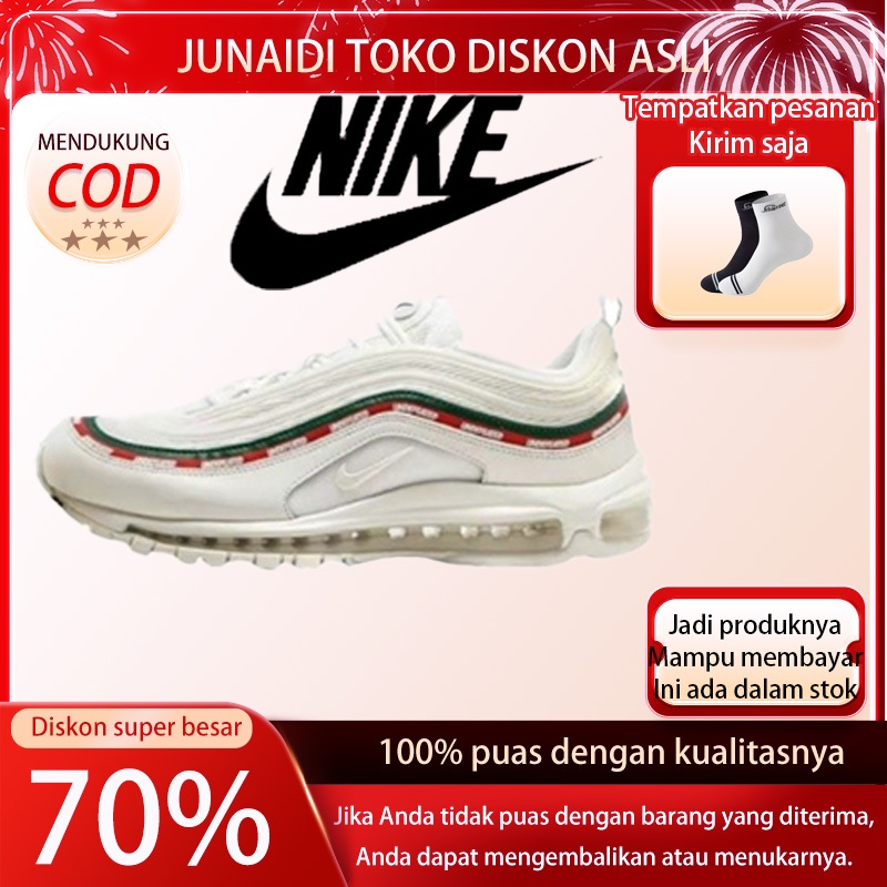 Sepatu lari low - cut Nike Air Max 97 yang cocok untuk segala gaya, terbuat dari kain dan sintetis k