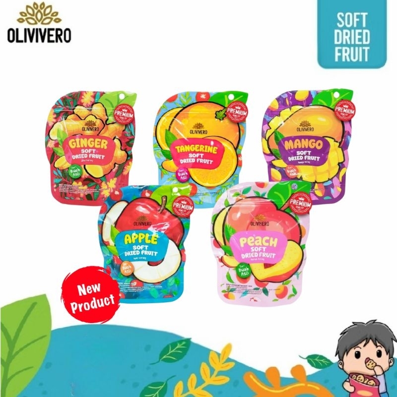 

OLIVIVERO Soft Dried Fruit/ Cemilan Buah Asli 50g