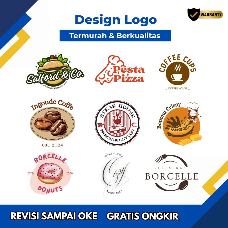 Jasa Design Logo Usaha Custom Nama Logo Brand Logo Perusahaan Logo Olshop Logo Usaha [Custom Logo]