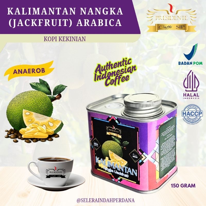 

Kopi Kaleng Kalimantan Nangka (Jackfruit) - 150 gr - Presidente Caffe' SIP