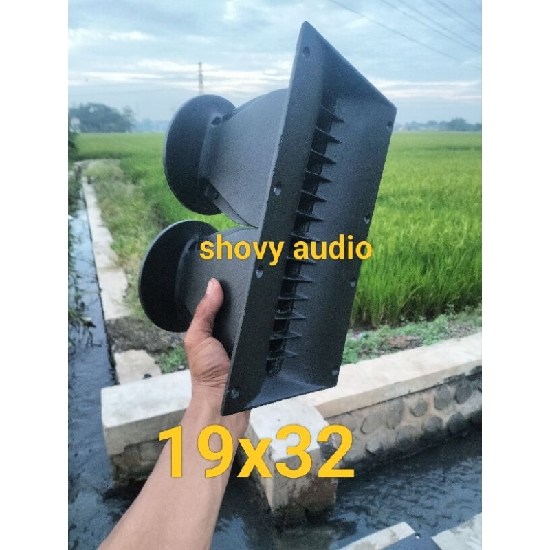 horn harmonika Doble ukuran 19x32 bahan almunium,horn tweeter,corong horn tweeter ukuran 19x32,horn 