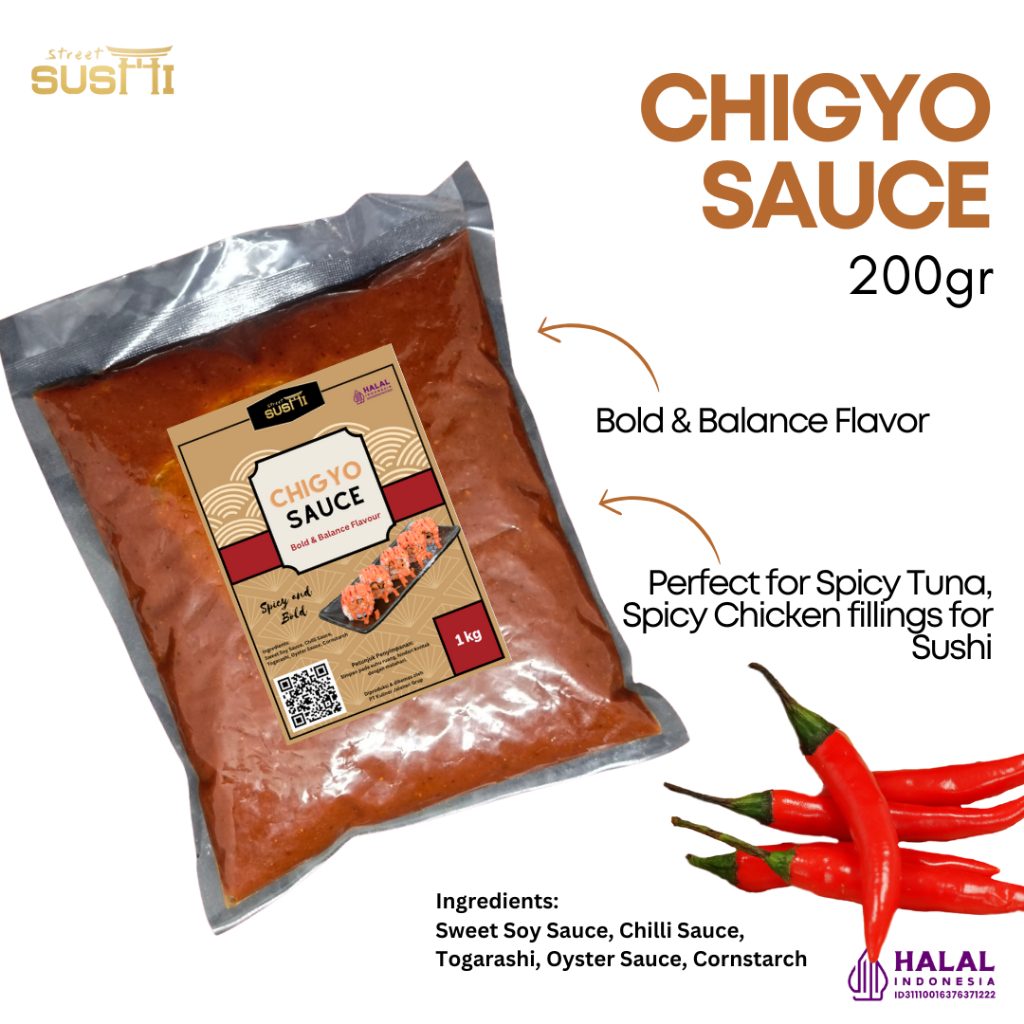 

Saus Pedas Chigyo Street Sushi Halal | Chigyo Sauce 250gr 500gr 1kg